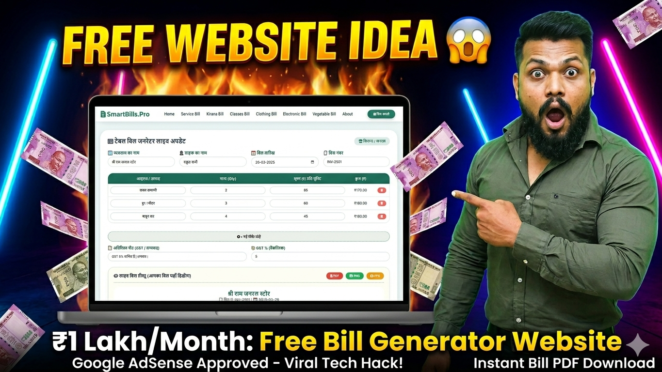 Free Bill Generator Website HTML